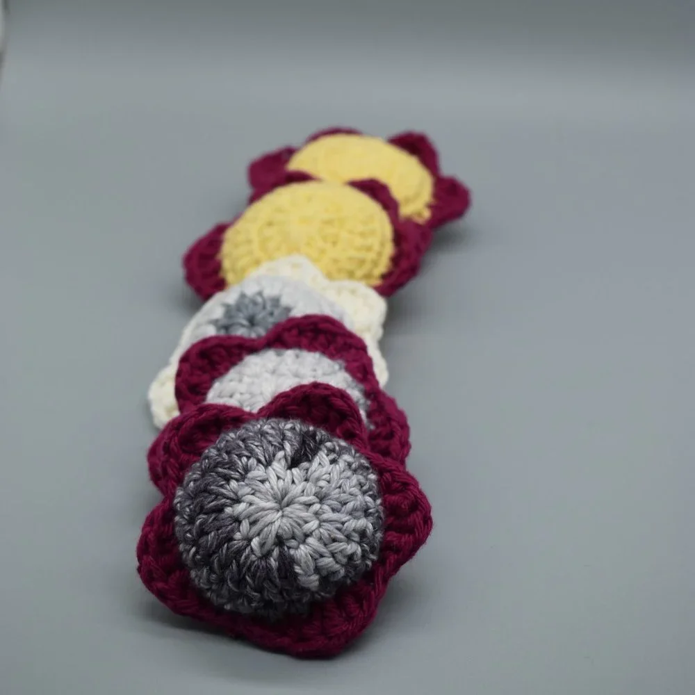 HAND CRAFTED Crochet Catnip Flower Cat Toys Bundle of Five